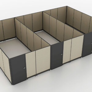 friant novo office cubicles black top view