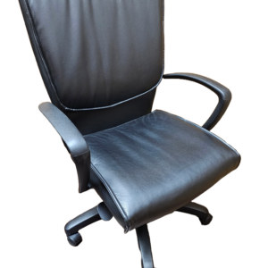 Used Mid back leather office chair Angle