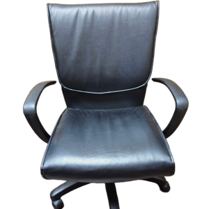 Used Mid Back Leather Office Chair Front
