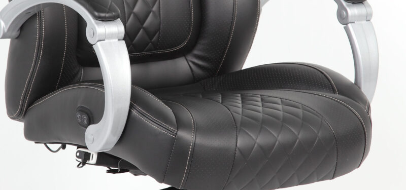 heated office chair vinyl closeup