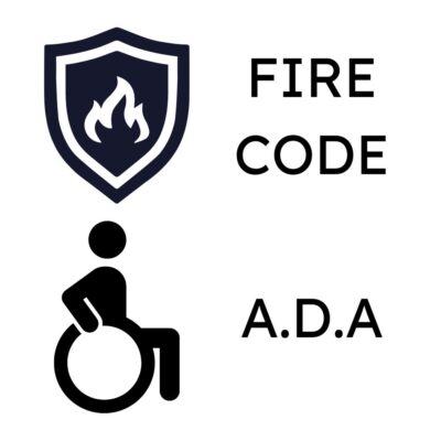 Layout of office furniture Fire code Ada