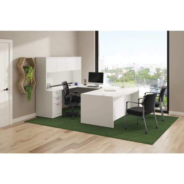 white executive desk