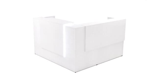 Modern L Shaped Reception Desk with LED Accent Lighting 72x72 - Image 11