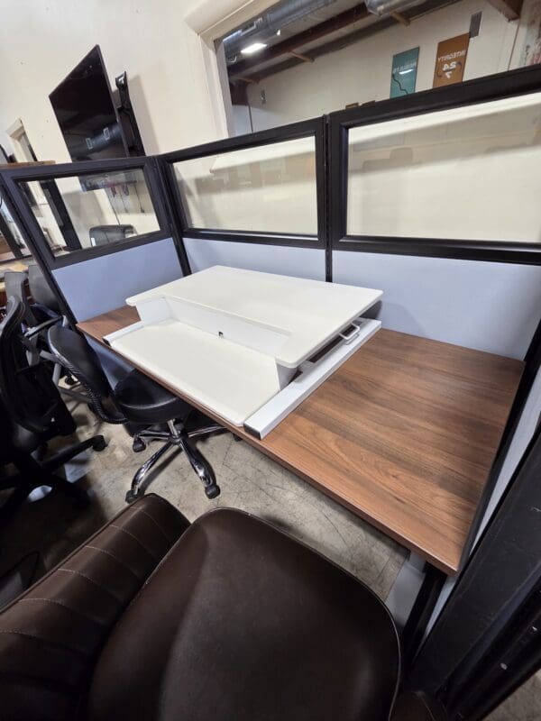 Used Sit Stand Desk Topper - White OR Black Available - Image 8
