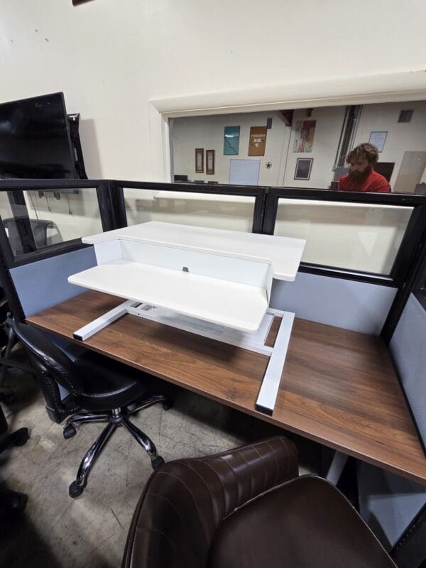 Used Sit Stand Desk Topper - White OR Black Available - Image 6