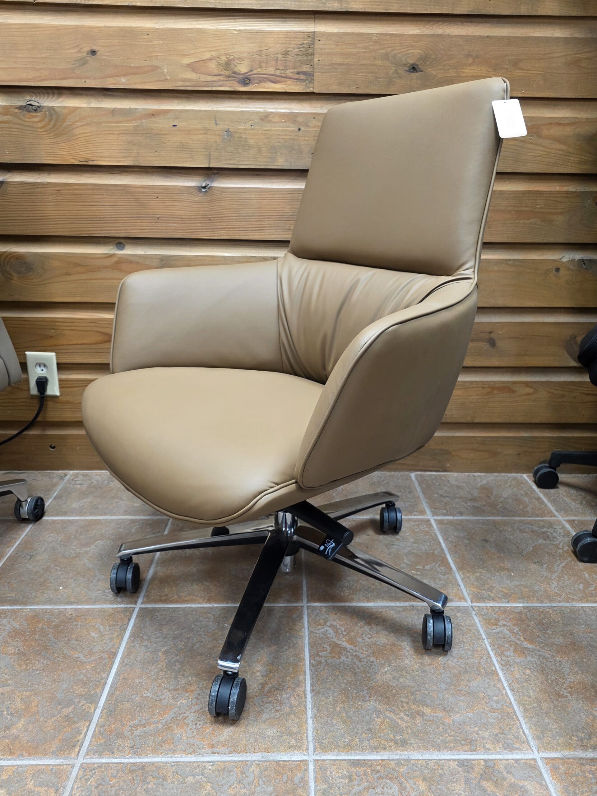 Affordable Executive High-back, Faux Leather Conference Chair & Smooth Rolling Base -SS500A - Image 9