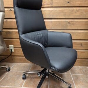 Affordable Executive High-back, Faux Leather Conference Chair  & Smooth Rolling Base -SS500A