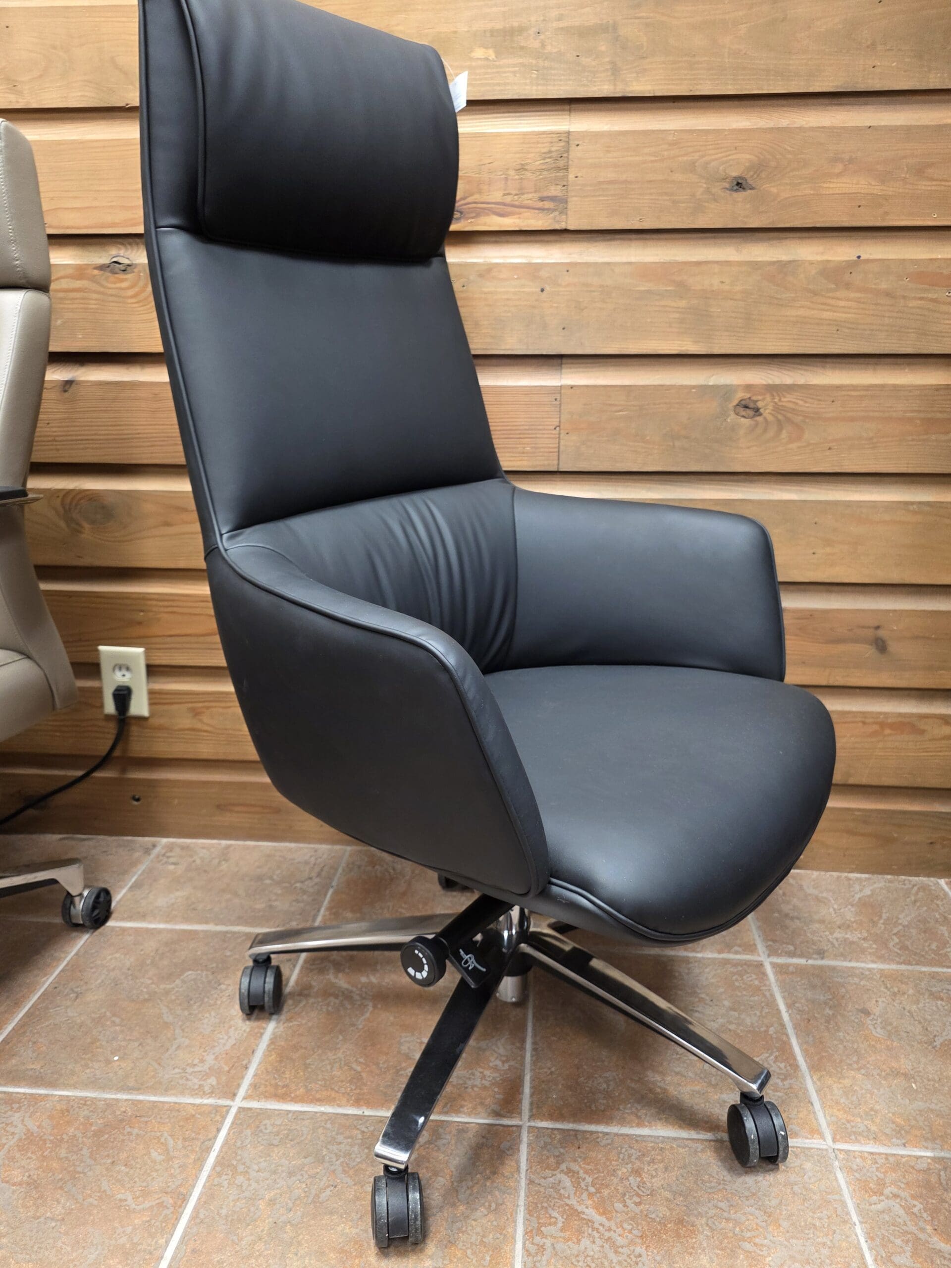 Affordable Executive High-back, Faux Leather Conference Chair & Smooth Rolling Base -SS500A