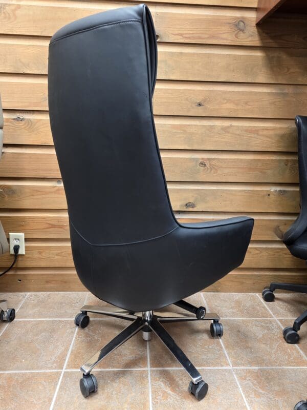 Affordable Executive High-back, Faux Leather Conference Chair  & Smooth Rolling Base -SS500A - Image 4