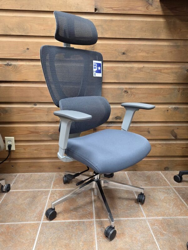 Echo - Ergonomic Mesh Back, Fabric Seat, Office Chair with Adjustable Headrest, and Adjustable Seat. - Image 3
