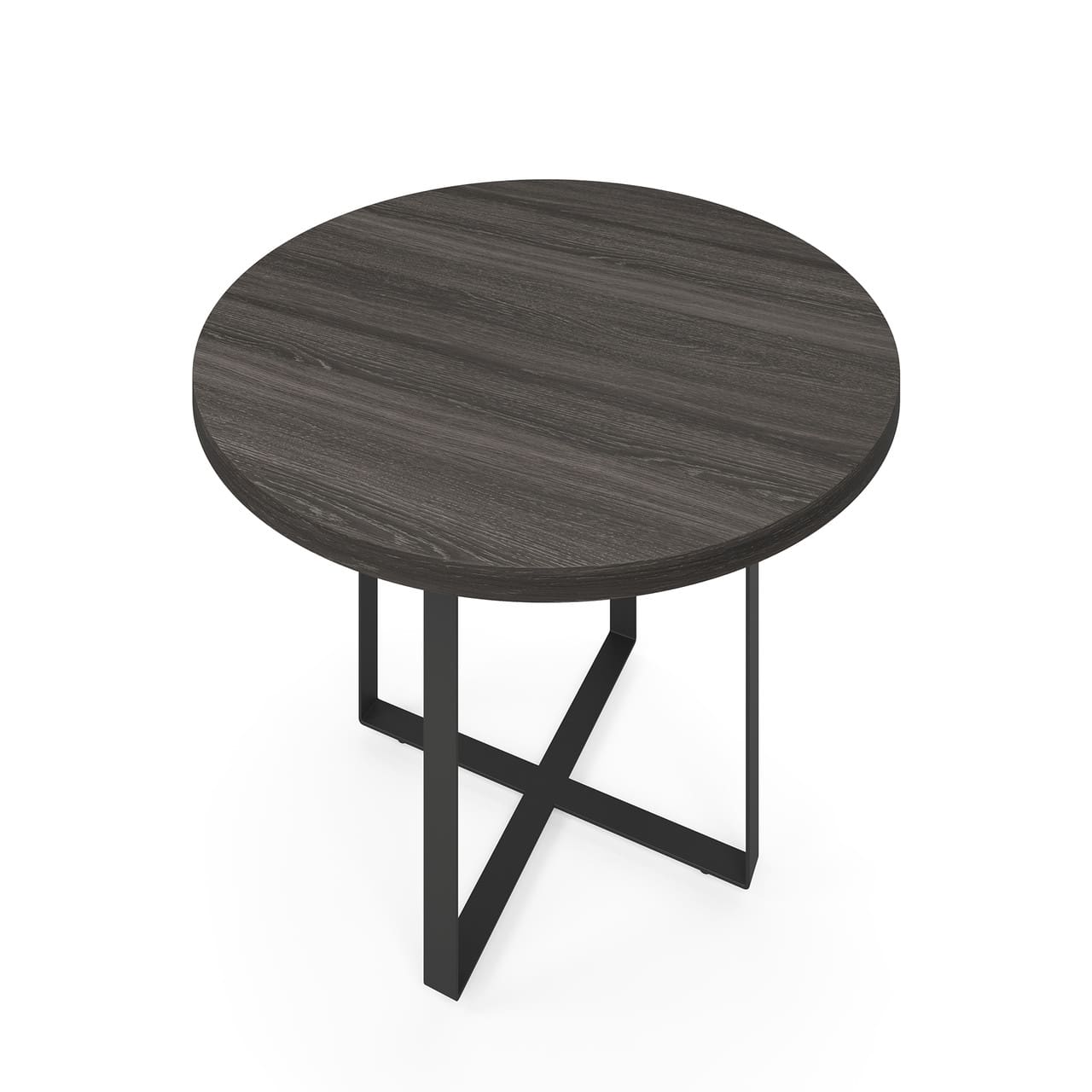 42" Round Modern Conference or Meeting Table w/ Contemporary Metal Base