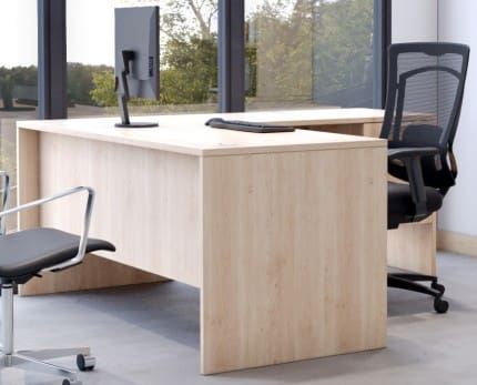 JAX 72"x72" Budget L-Shaped Single Hanging Pedestal Desk - Commercial Grade - Image 4