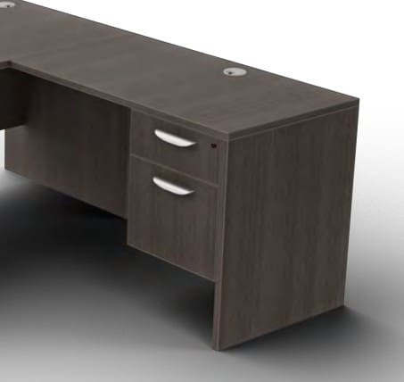 JAX 72"x72" Budget L-Shaped Single Hanging Pedestal Desk - Commercial Grade - Image 5