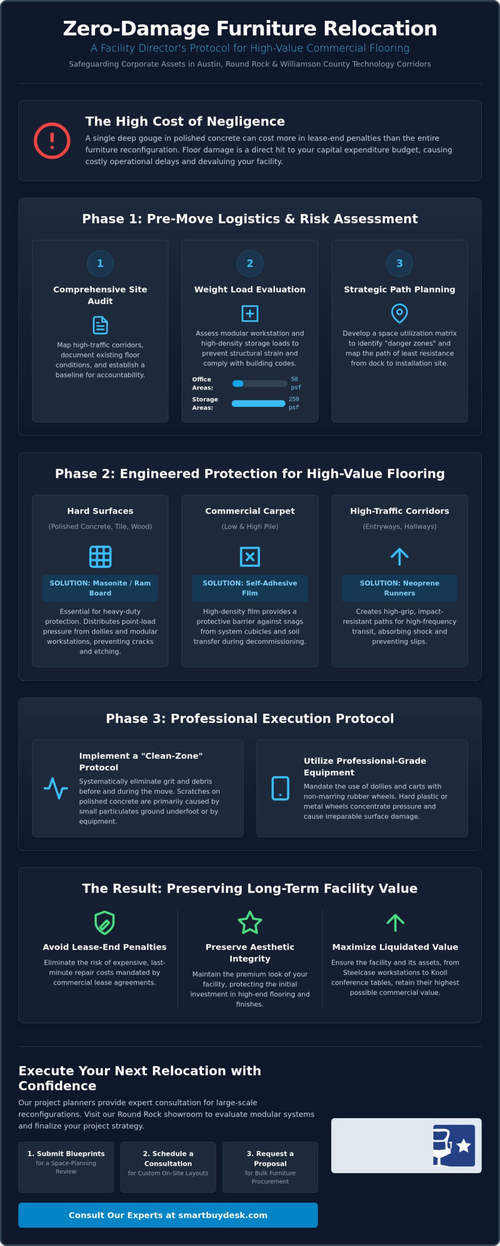 How to Protect Floors When Moving Office Furniture: A Commercial Facility Guide